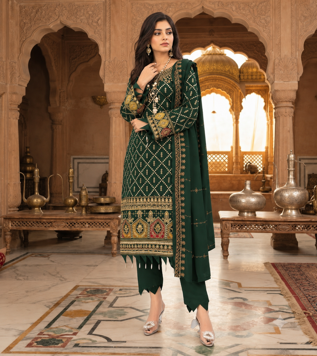 Embroidered Luxury Lawn Suit CT-359
