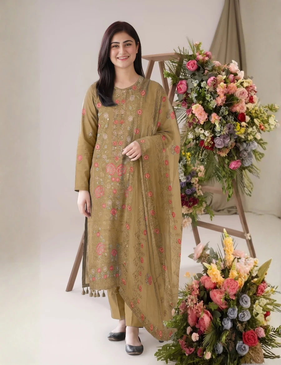 Embroidered Luxury Lawn Suit CT-947