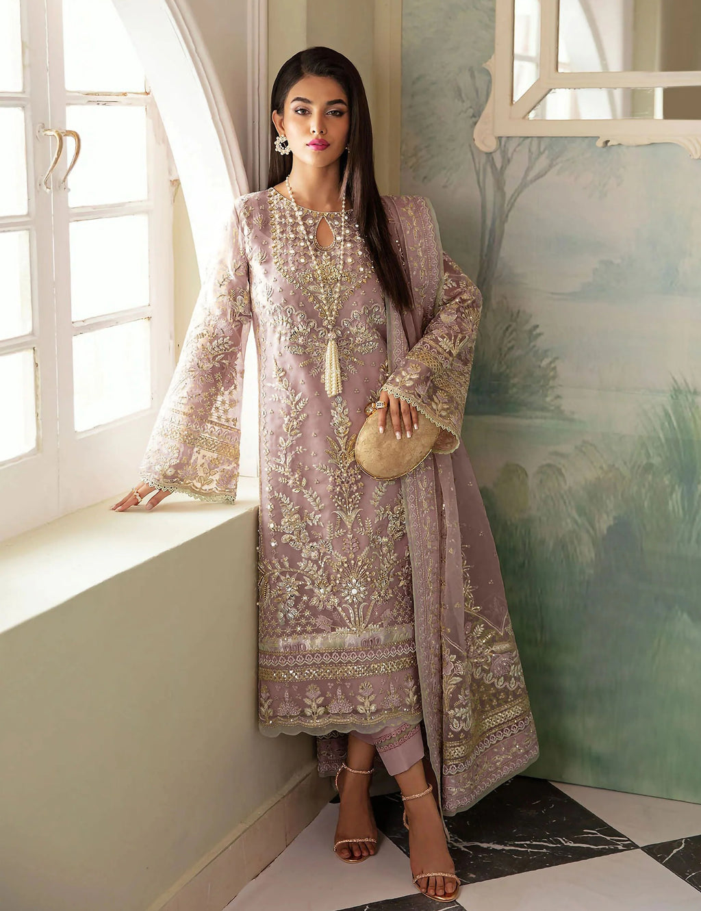 Embroidered Premium Viscose Suit CT-1921