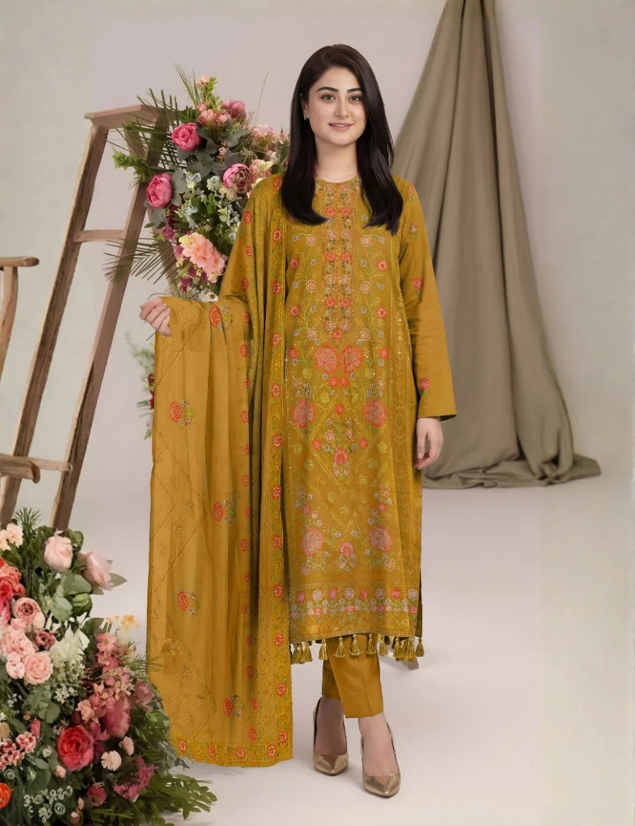 Embroidered Luxury Lawn Suit CT-947