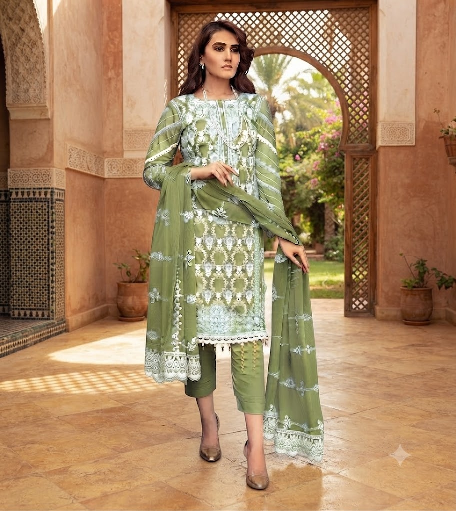 Embroidered Luxury Lawn Suit CT-536