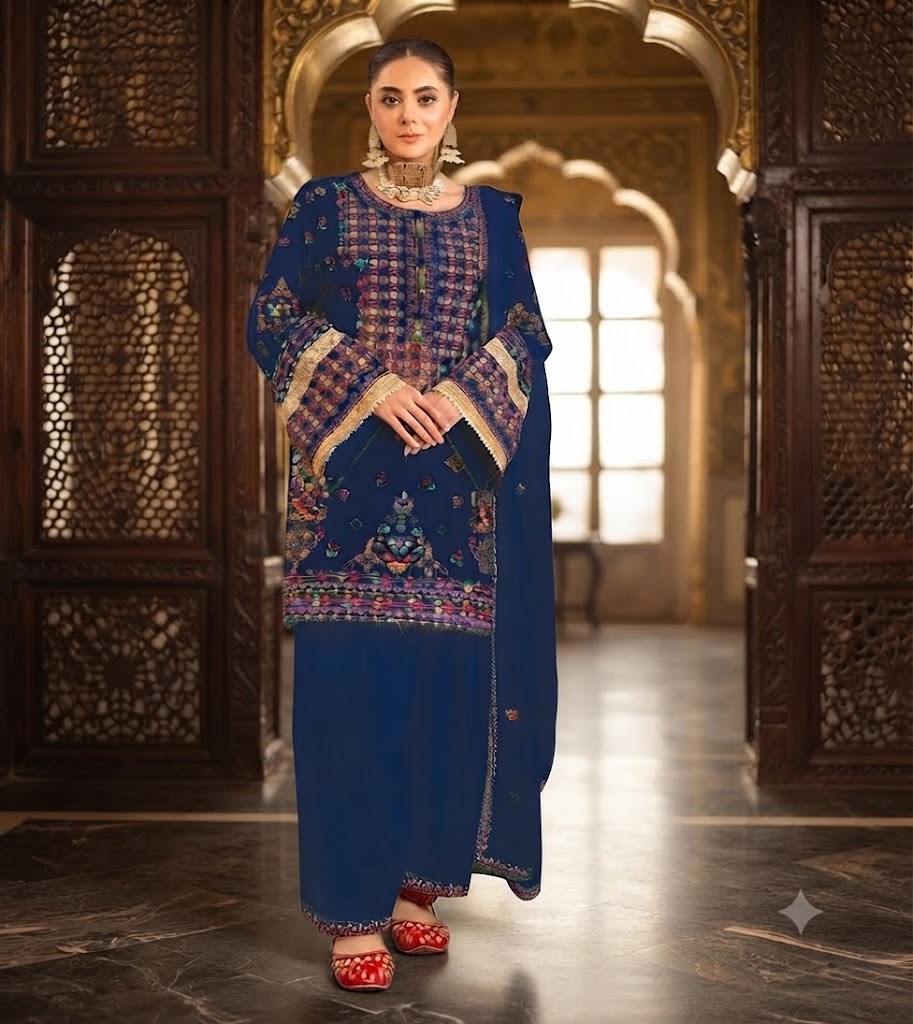 Embroidered Luxury Lawn Suit CT-787