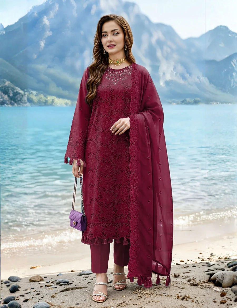 Embroidered Luxury Lawn Suit CT-817