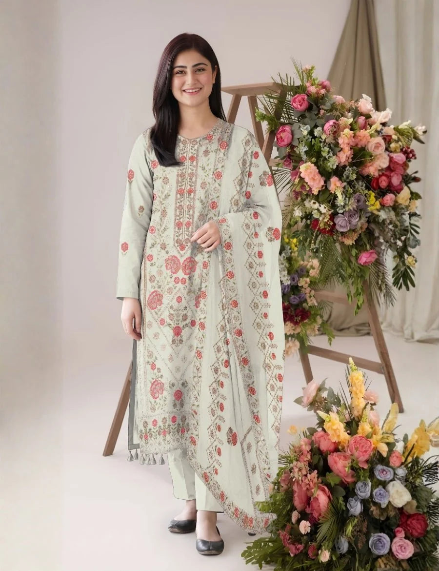 Embroidered Luxury Lawn Suit CT-947