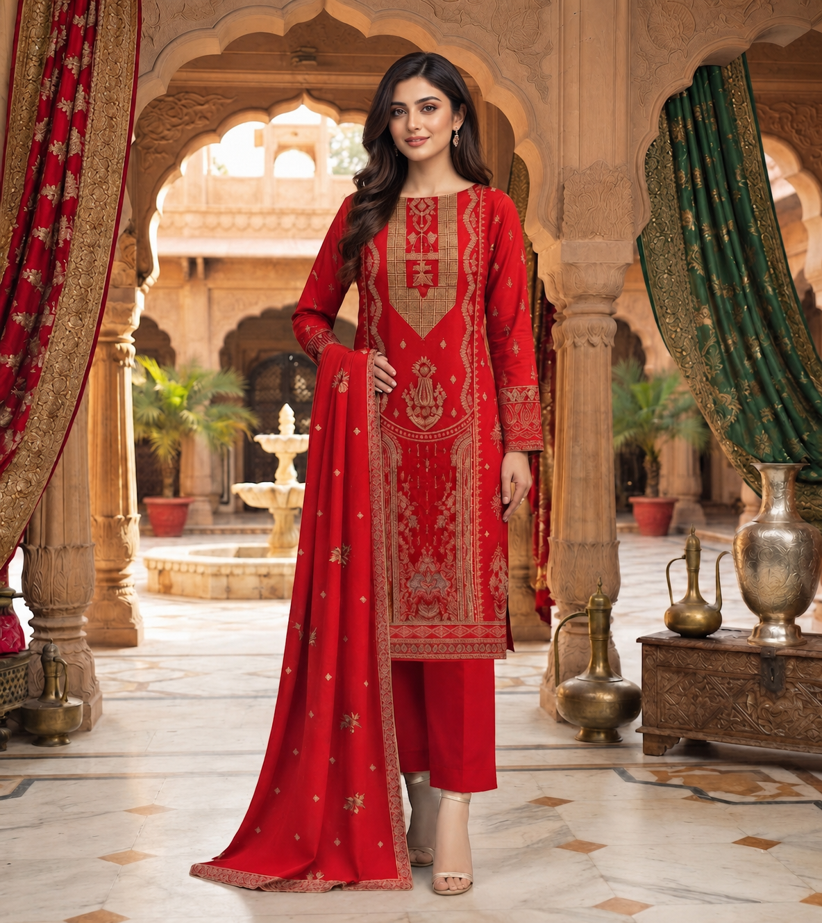 Embroidered Luxury Lawn Suit CT-765