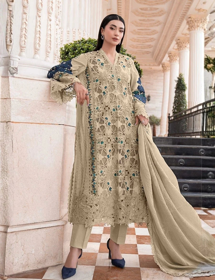 Embroidered Premium Viscose Suit CT-1933