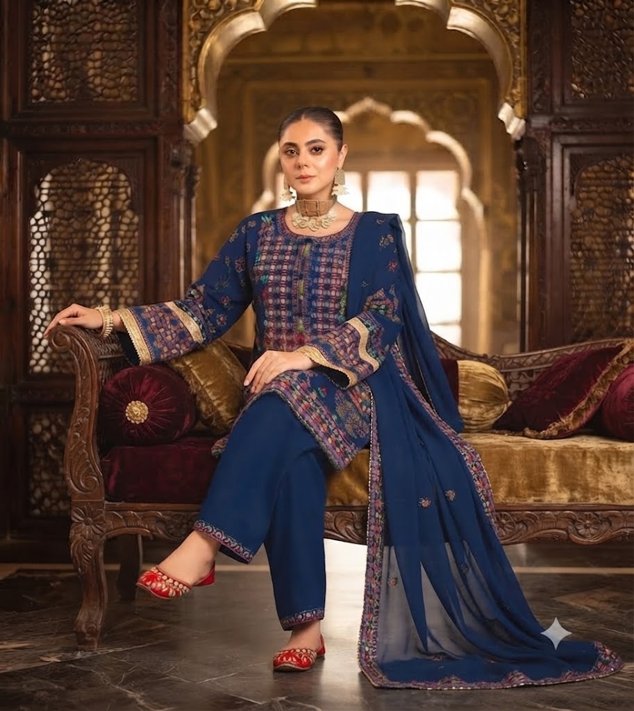 Embroidered Luxury Lawn Suit CT-787