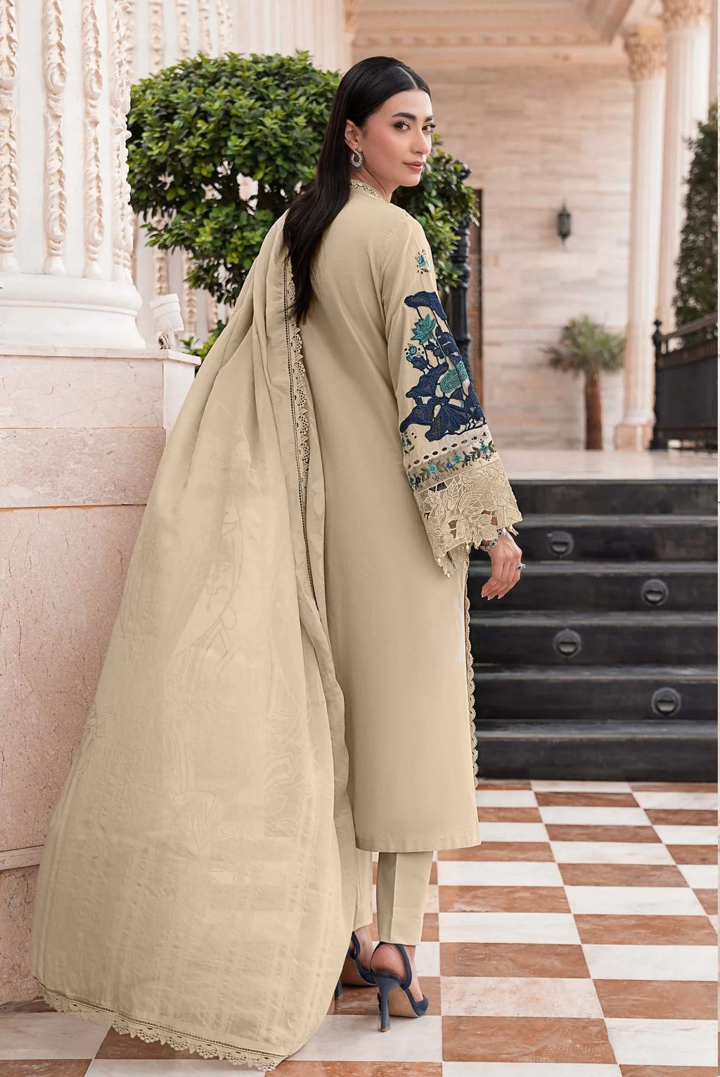 Embroidered Premium Viscose Suit CT-1933