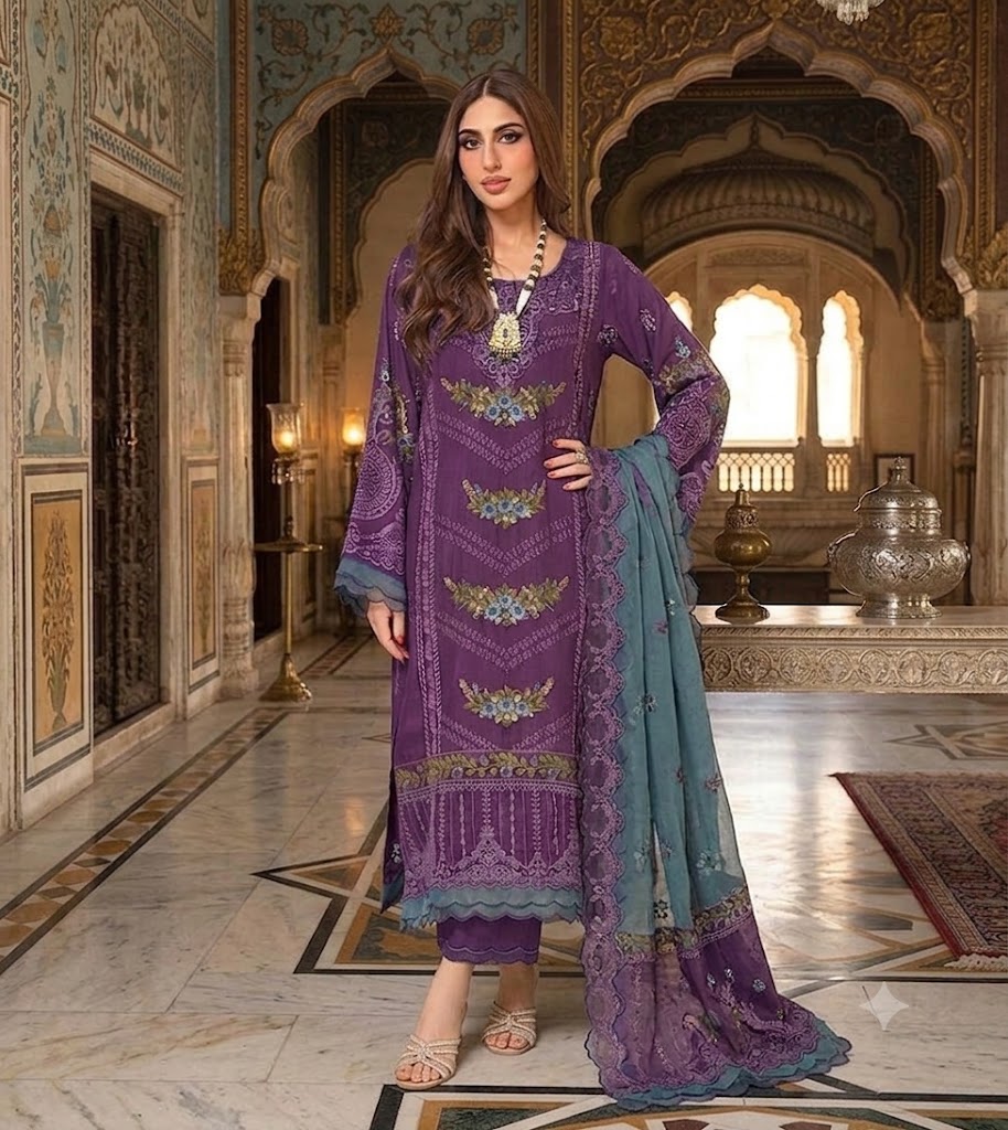 Embroidered Luxury Lawn Suit CT-562