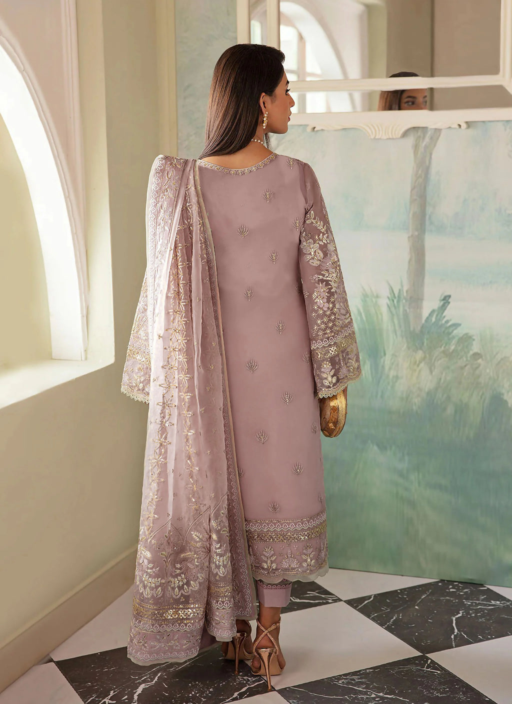 Embroidered Premium Viscose Suit CT-1921