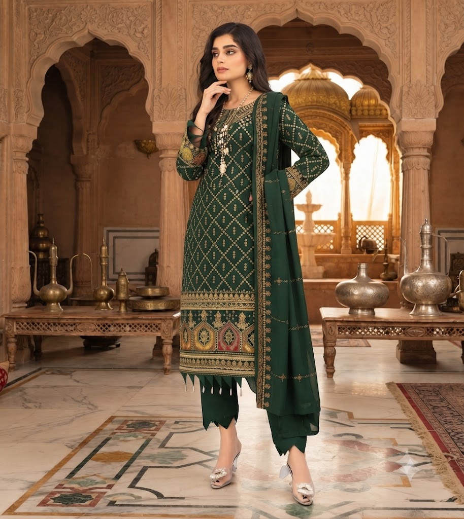 Embroidered Luxury Lawn Suit CT-359