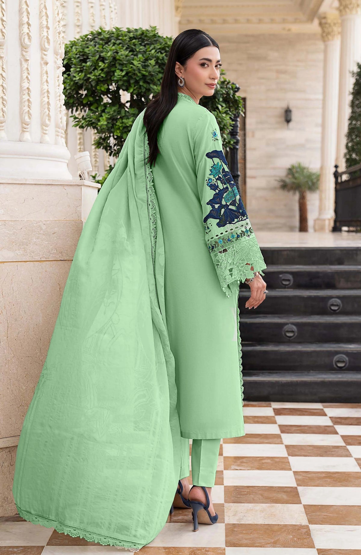 Embroidered Premium Viscose Suit CT-1933