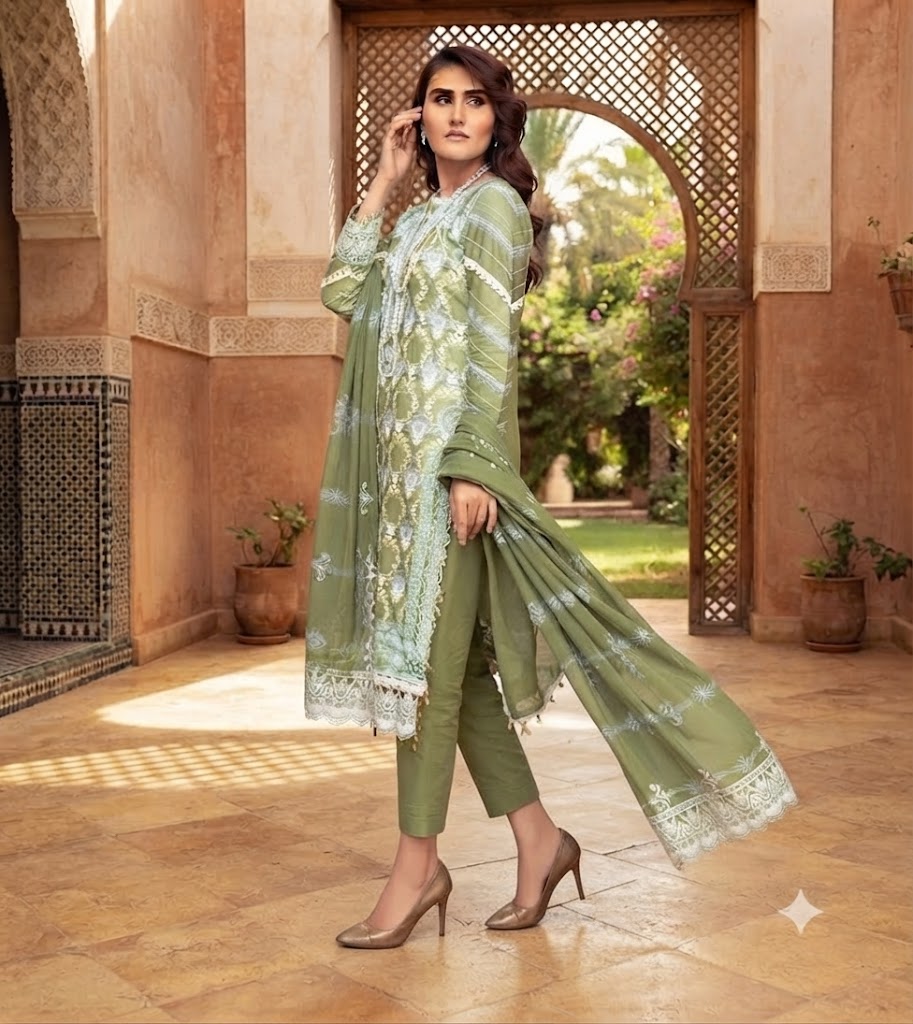 Embroidered Luxury Lawn Suit CT-536