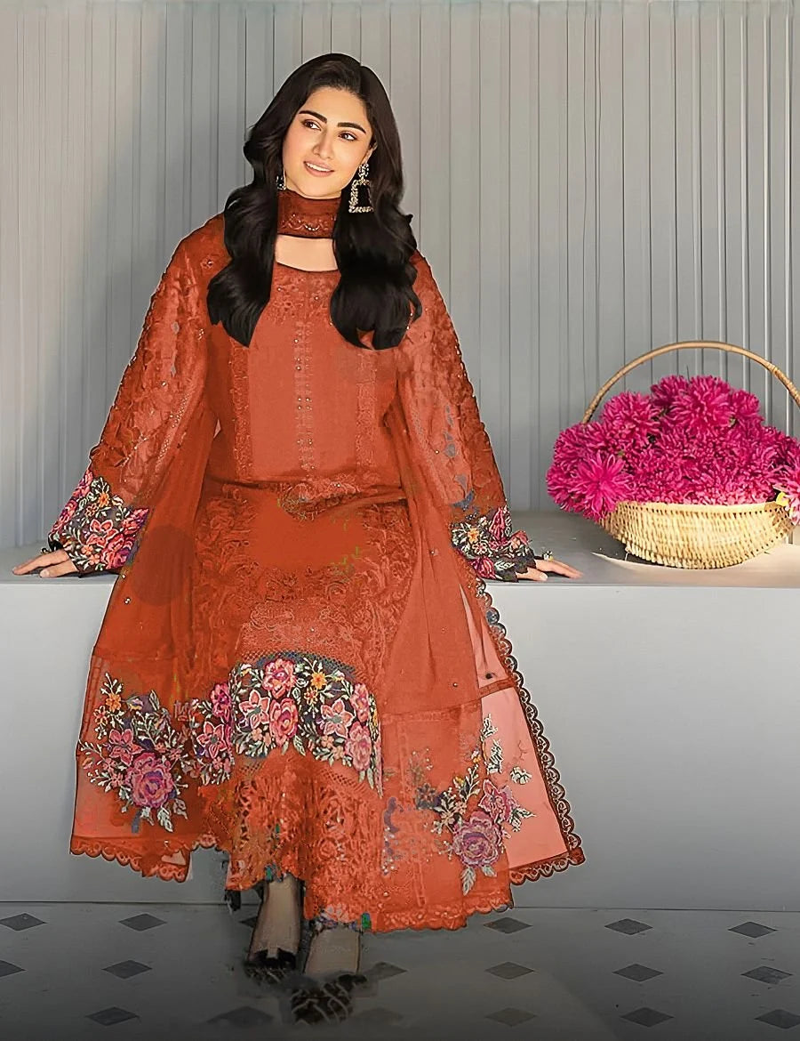Embroidered Premium Viscose Suit CT-1717