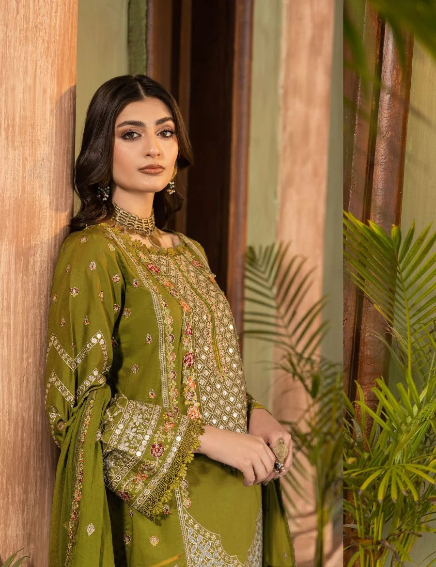 Embroidered Premium Viscose Suit CT-1716