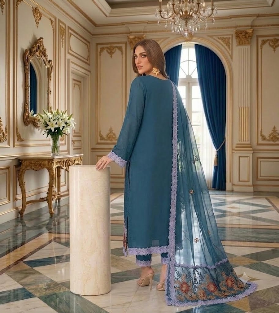 Embroidered Luxury Lawn Suit CT-535