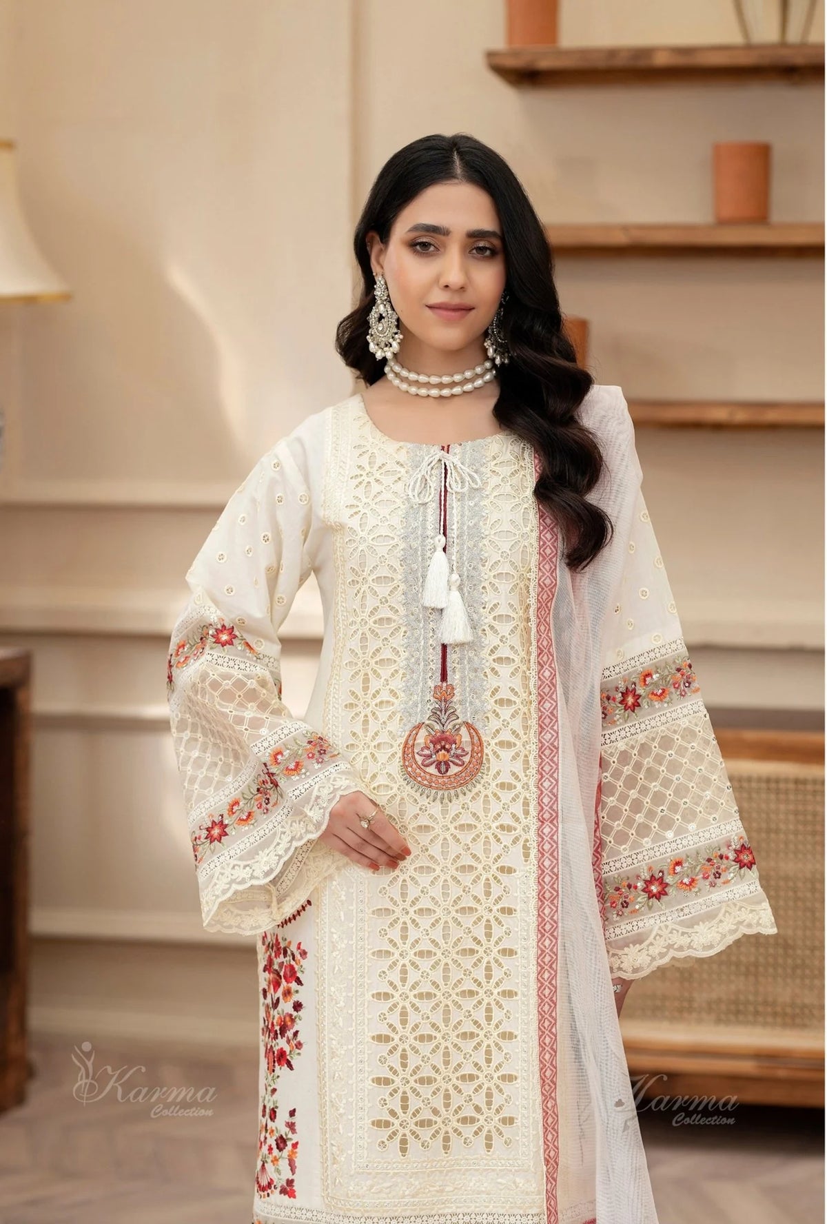 Embroidered Premium Viscose Suit CT-1749