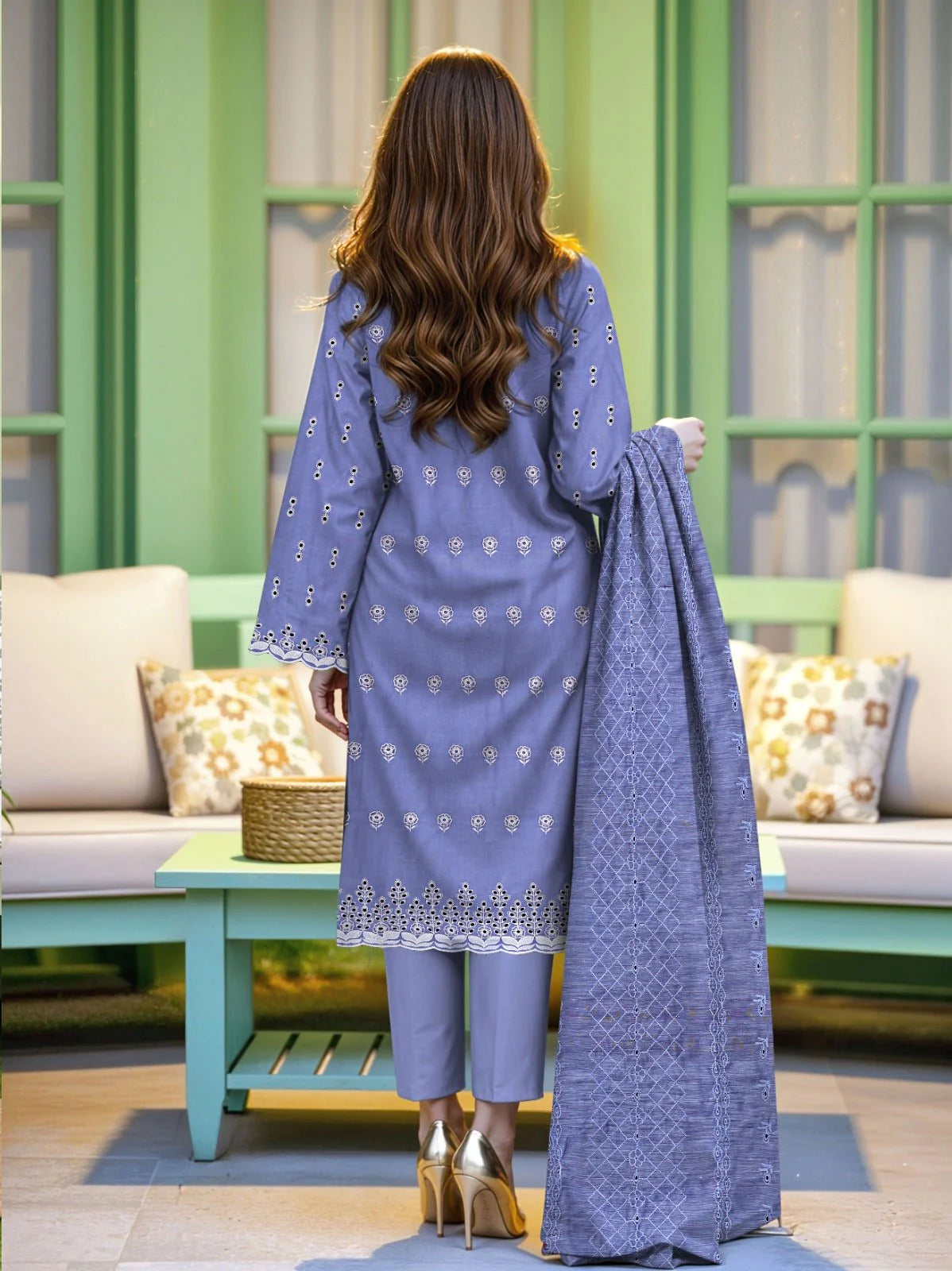 Embroidered Luxury Lawn Suit CT-812