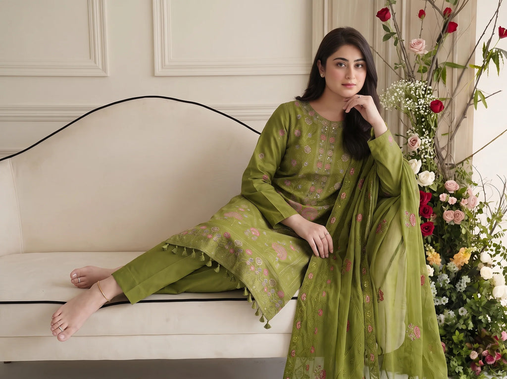 Embroidered Luxury Lawn Suit CT-947