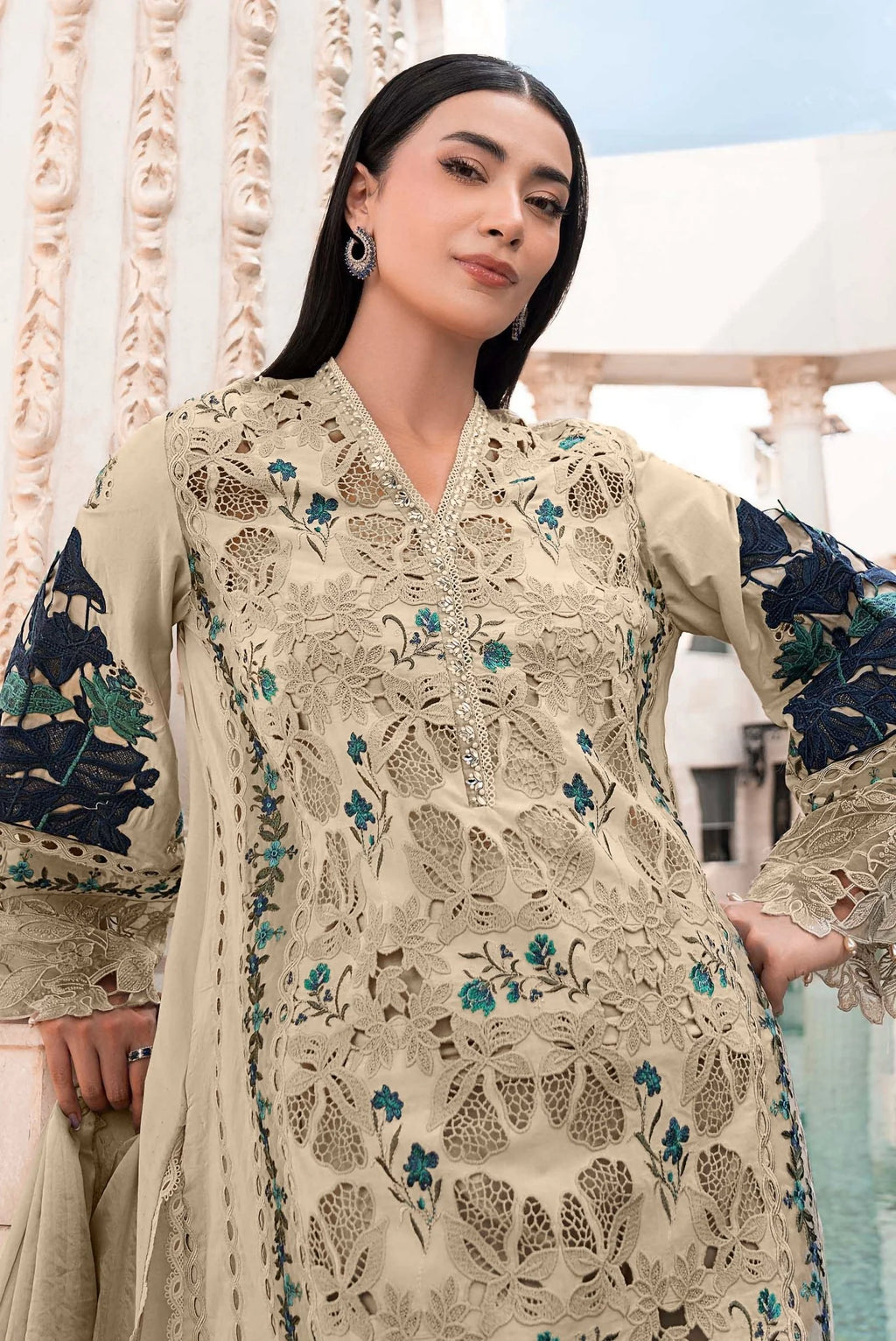 Embroidered Premium Viscose Suit CT-1933