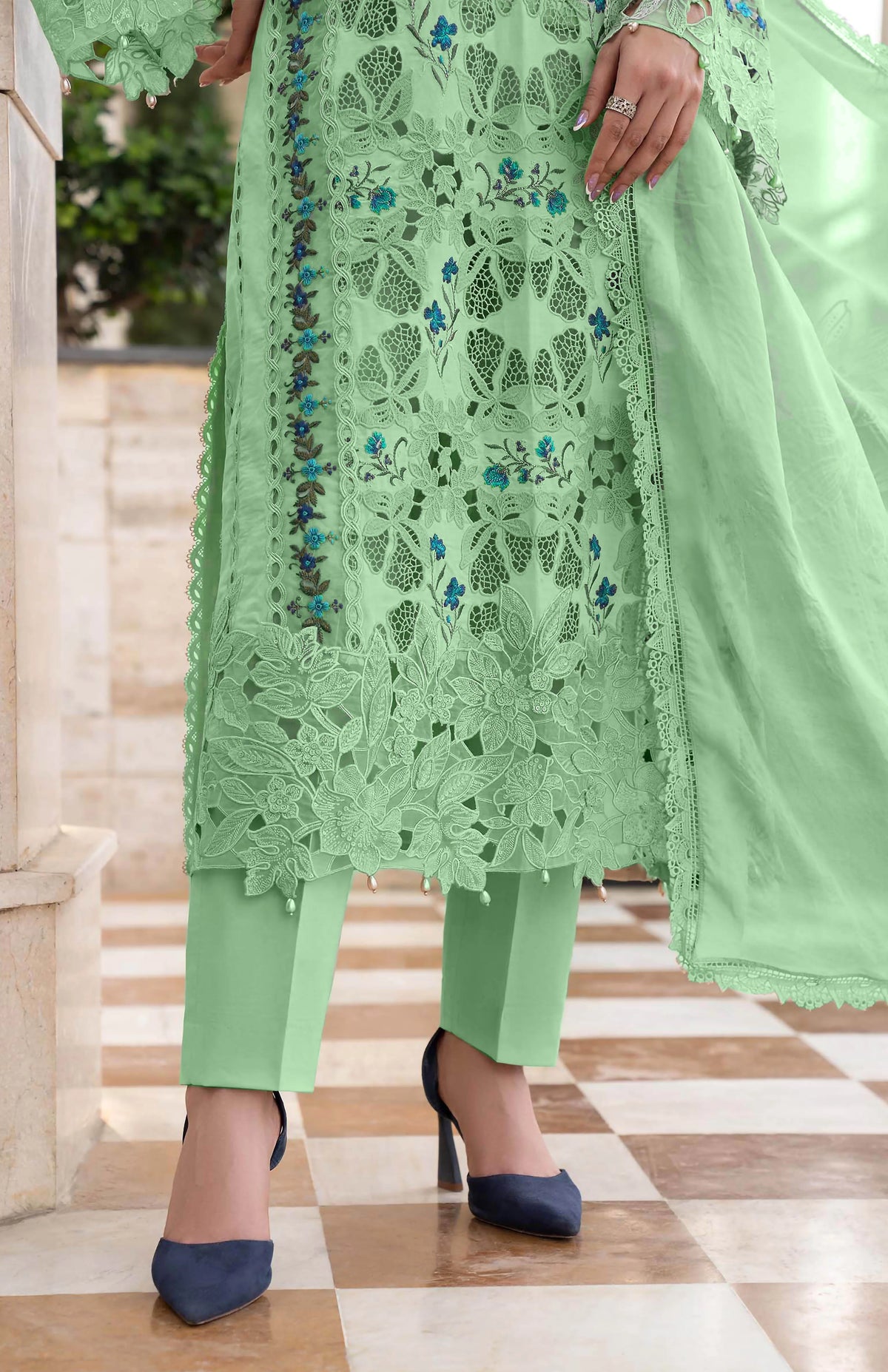 Embroidered Premium Viscose Suit CT-1933