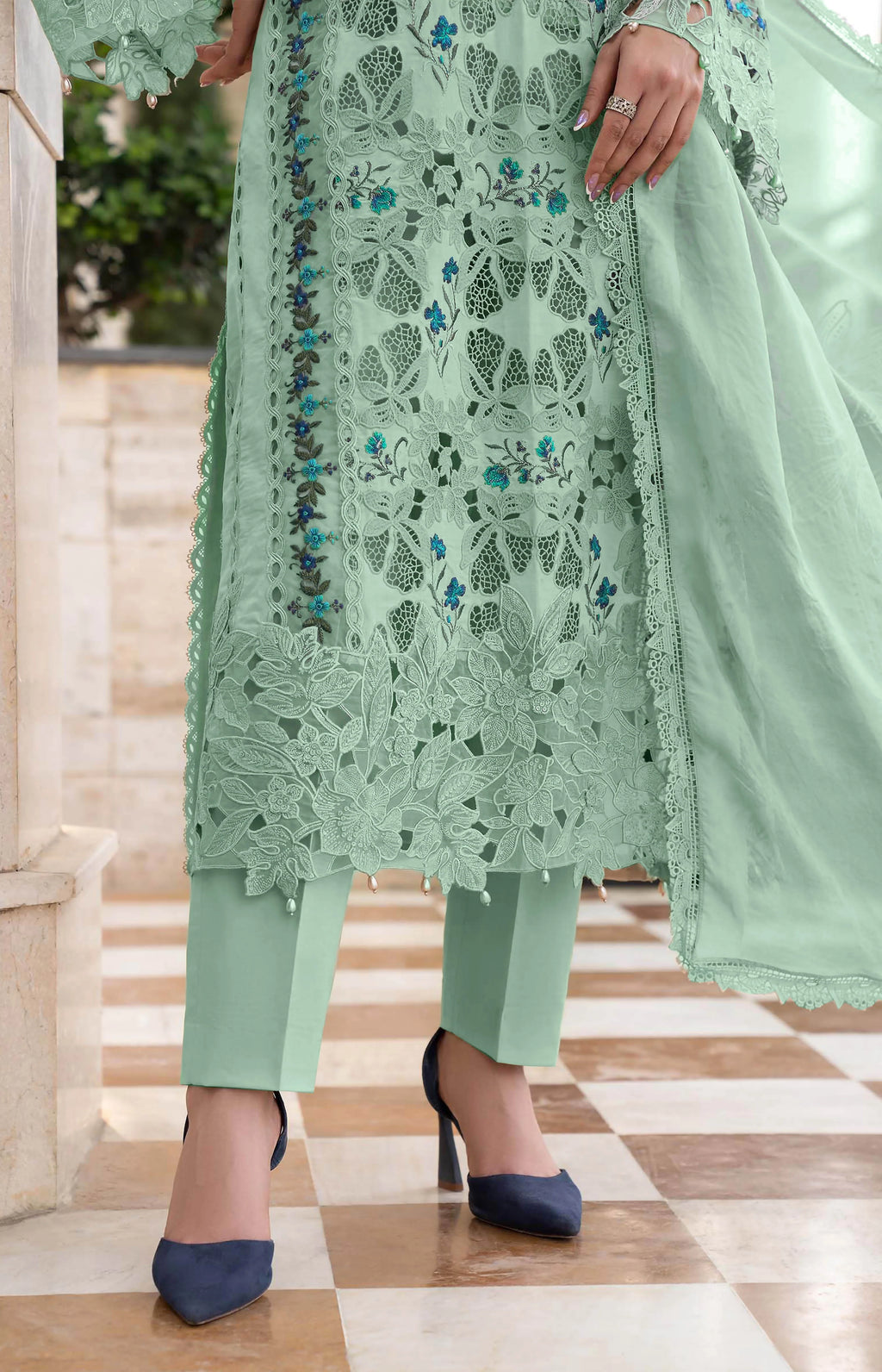 Embroidered Premium Viscose Suit CT-1933