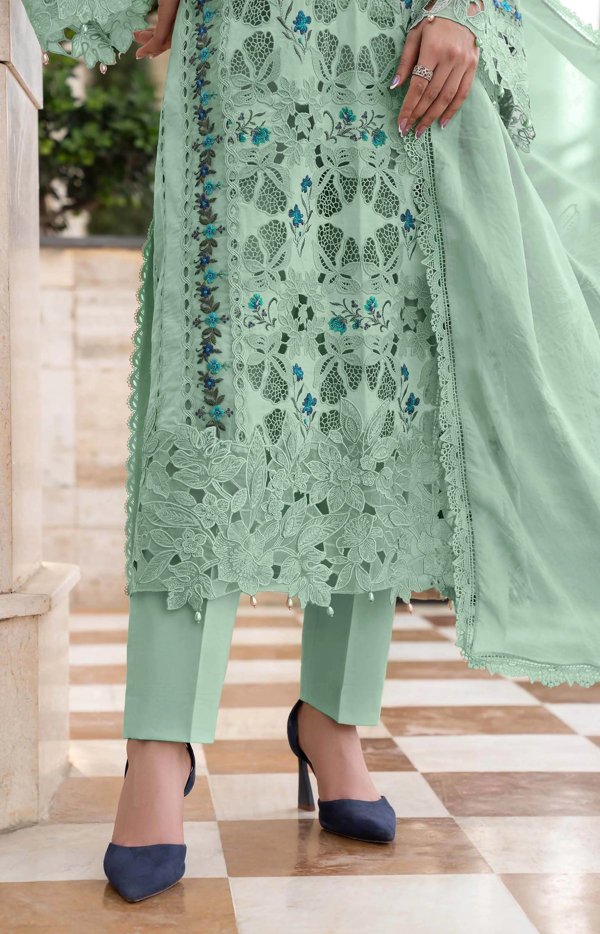 Embroidered Premium Viscose Suit CT-1933