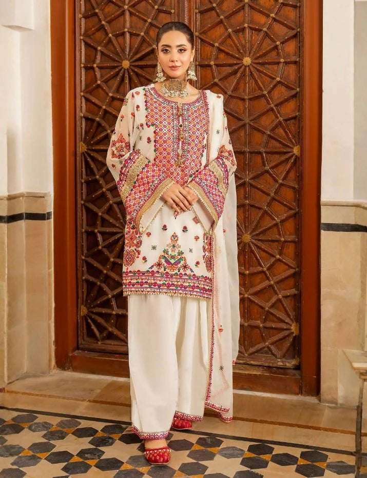 Embroidered Luxury Lawn Suit CT-787